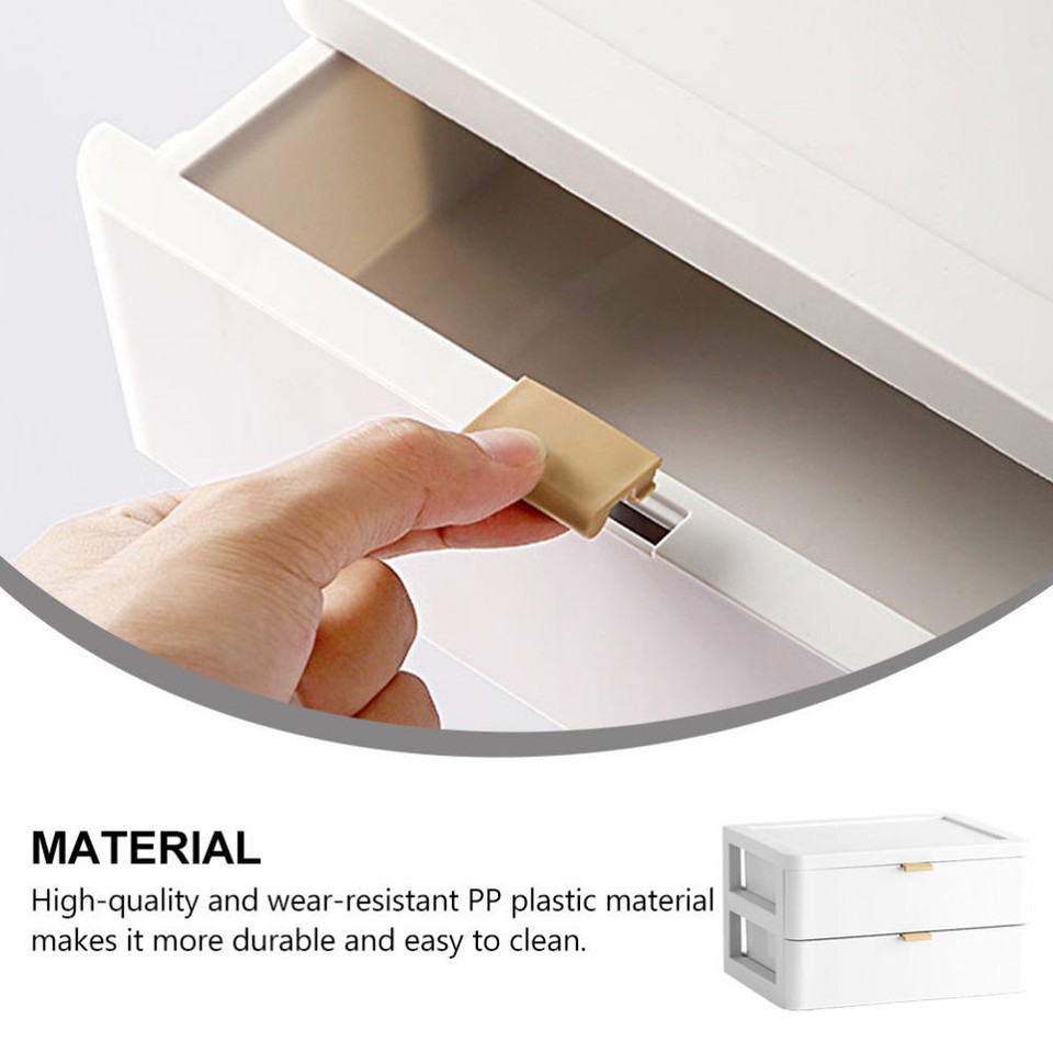 Cosmetic Storage Box Makeup Organizer Drawer for Vanity Tabletop Case