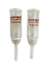 (2 Pcs) VWR Glass 15mL Medium & Coarse Fritted Buchner Filter Funnels 20mm B