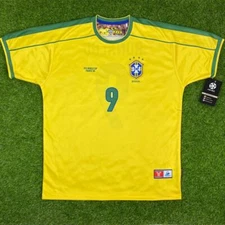 Brasil - Camisa Replica de Futbol Retro, 1998 (Tallaje Americano)