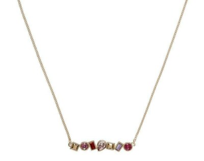 Adore Swarovski Brilliance Bar Halskette gemischte Kristalle/Roségold/Rosa UVP 55£