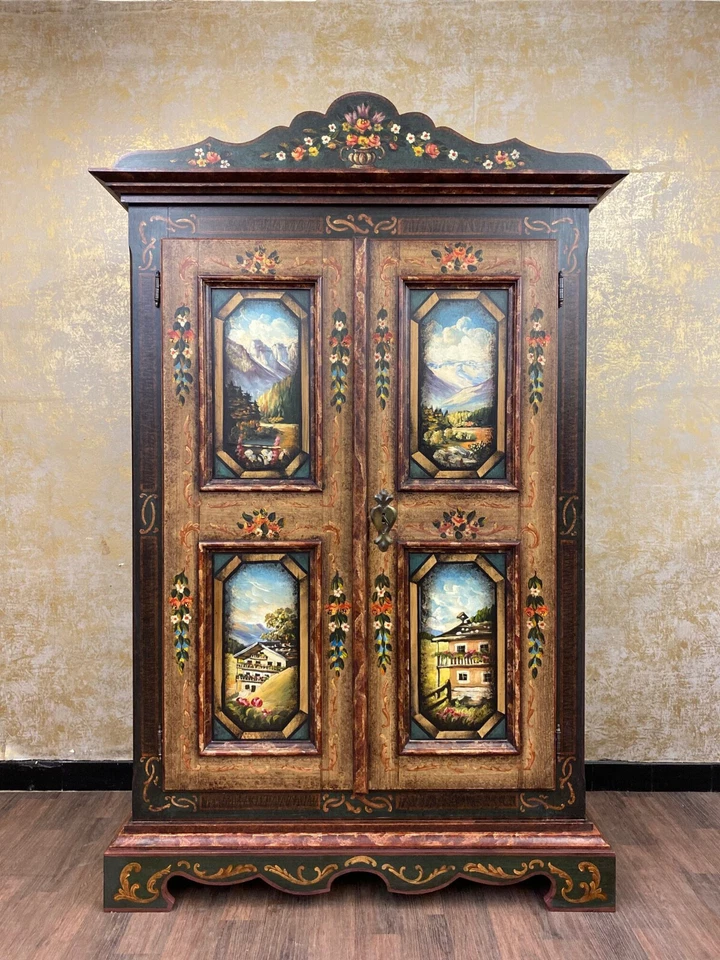 Armario De Campo Pintado A Mano Muebles De Campo Para El Pasillo - Imagen 2 de 4