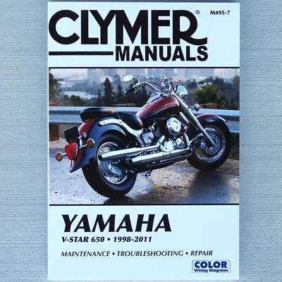1998-2011 Yamaha V-Star VStar XVS 650 Classic Custom CLYMER REPAIR MANUAL M495