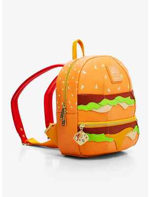 burger backpack mini Cheeseburger Backpack, Hamburger Backpack, Food Shaped Novelty Bag | Zip Compartments, Adjustable Straps, Layered 3D Food Design, Adult Unisex Backpack, Travel and Party Accessory, Novelty Gift and Teddy Loungefly x Sanrio Hello Kitty