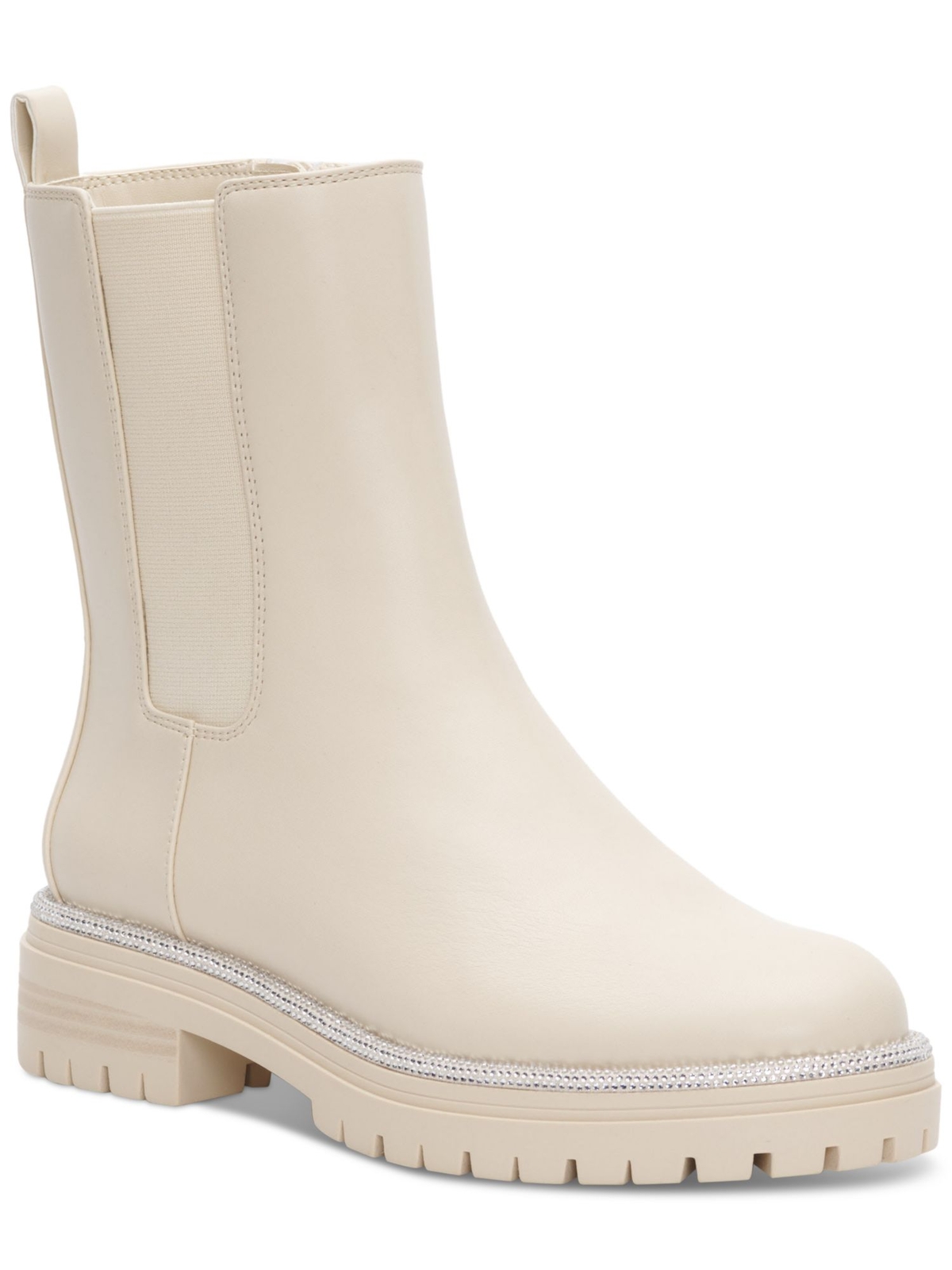 INC Womens Ivory Pull Tab Goring Brycin Round Toe Block Heel Booties 9.5 M