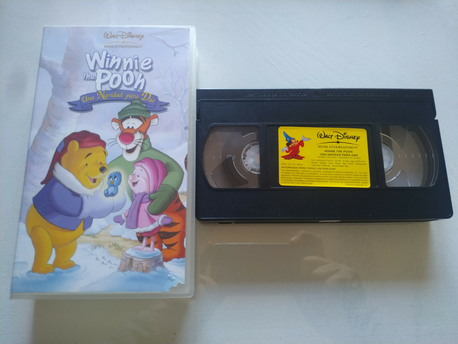 Winnie De Pooh Una Navidad Para Dar WALT DISNEY 2001 VHS Cinta Tape Español 3T