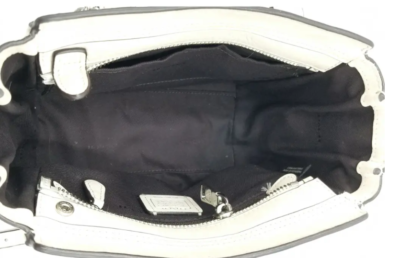 Coach Chalk White Swagger 21 Rivet Studded w/Turn Lock Detail Tote