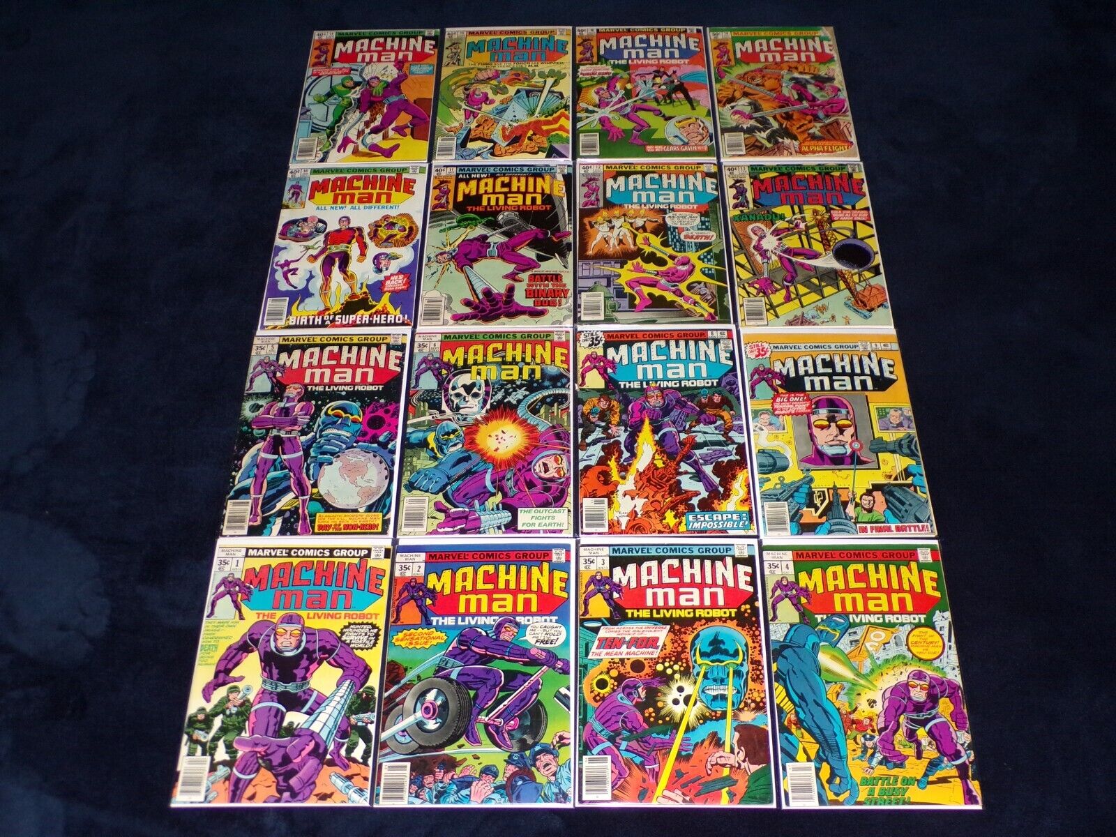 MACHINE MAN 1 2 3 4 5 6 8 9 10 11 12 13 14 15 16 18 MARVEL COMICS 1978 LOT KIRBY