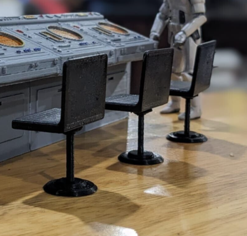 3x Yavin 4 War Room Chairs for 3.75 IN FIGURE DIORAMA - Picture 1 of 2