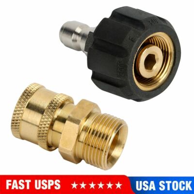 M22 Quick Connect Adapter Female to 1/4'' Male Connector for Pressure Washer
