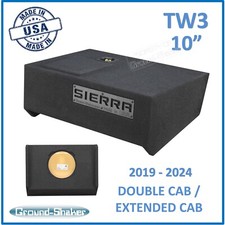 2019-2024 Gmc Sierra Double Cab 10" Sub Box Subwoofer Enclosure For JL TW3