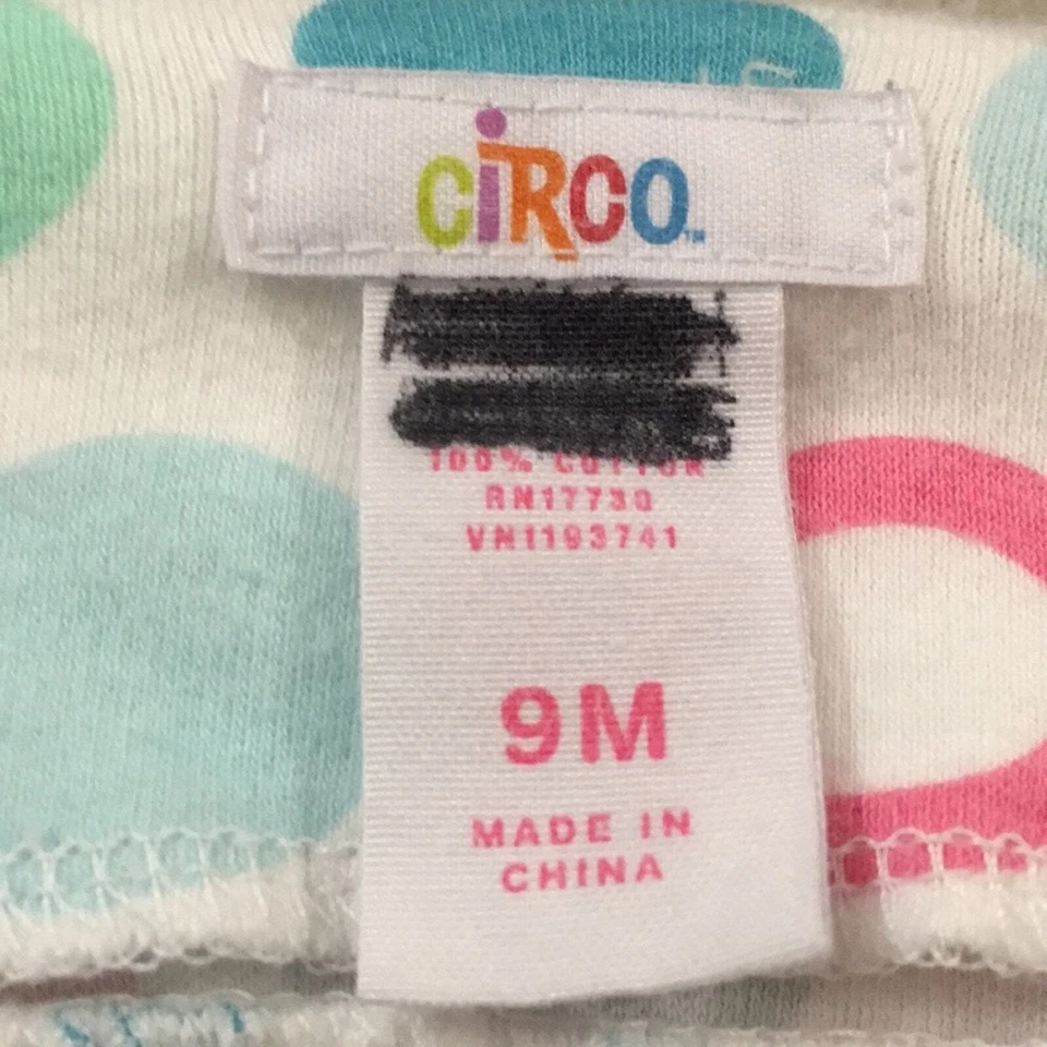 Vestido Circo Bebé Niña 9M Colorido Lunares Manga Larga 100% Algodón Foto 3 de 4