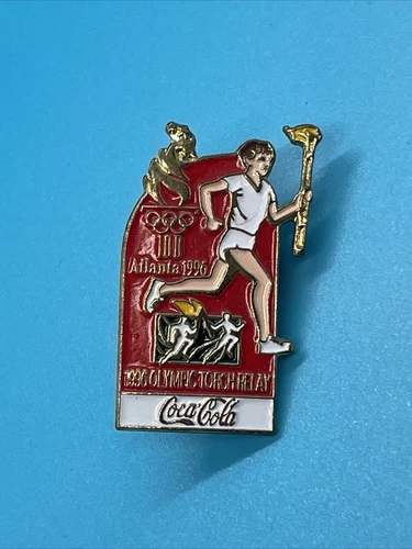 Coca Cola Atlanta Olympics Lapel Pin - Vintage 1996 Georgia USA Games Enamel