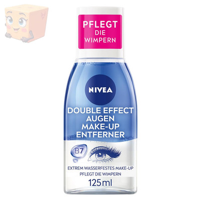 NIVEA Augen Make-Up Entferner Double Effect   125 ml, für wasserfeste Mascara