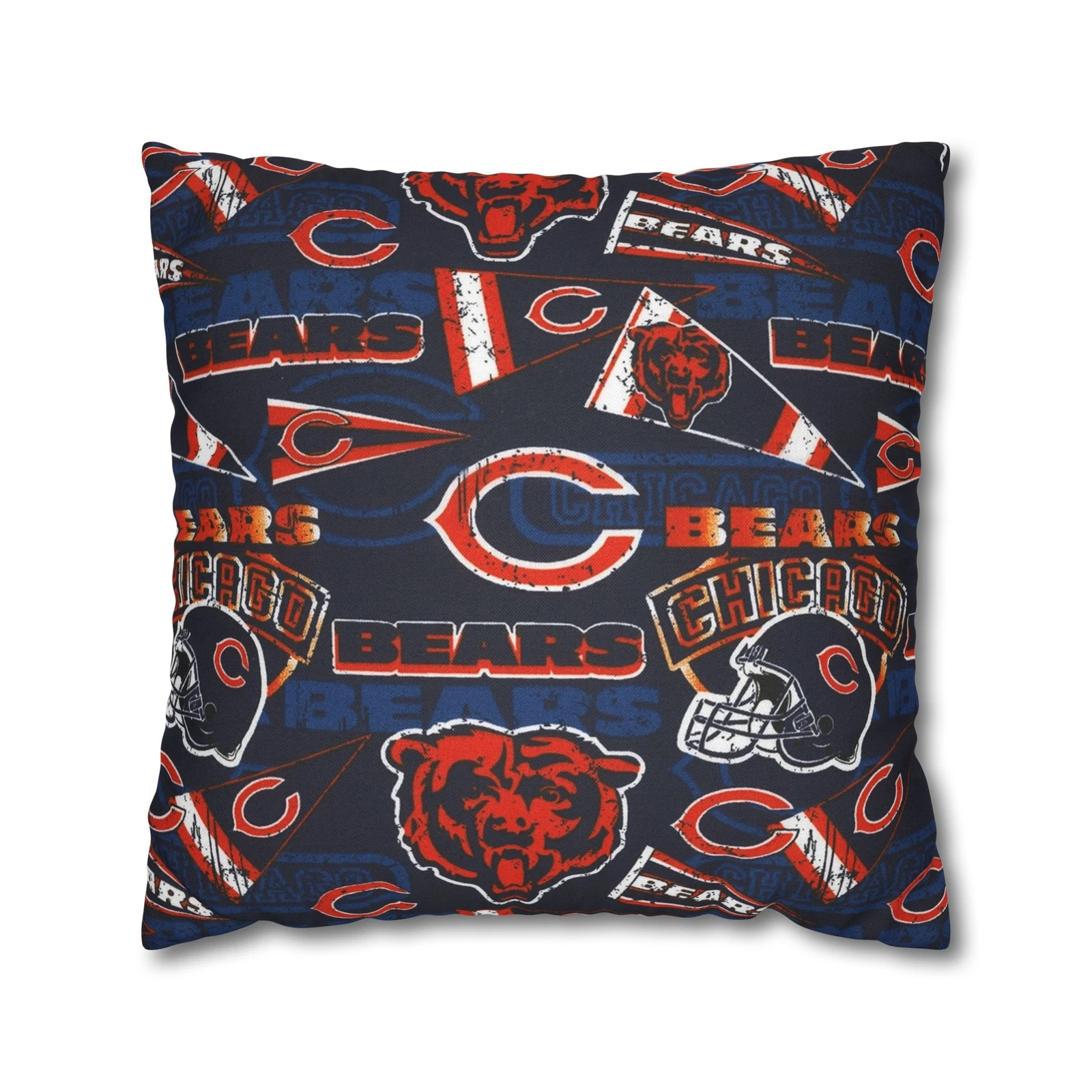 Chicago Bears Spun Square Throw Pillowcase