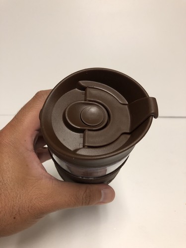 PEETS BROWN TRAVEL FRENCH PRESS Tumbler Double Wall Coffee Tea Cup Maker - Picture 10 of 12