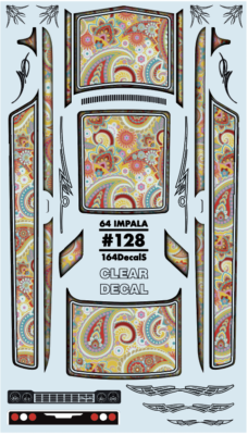 64 Lowrider Impala 3 Wheelin' Vinyl Sticker Set (3 Pack) - 4x3 Laptop, Water Bottle Decals