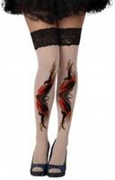 Creative Collection Stocking White With Tattoo Design Creative Collection Stocking White With Tattoo Design