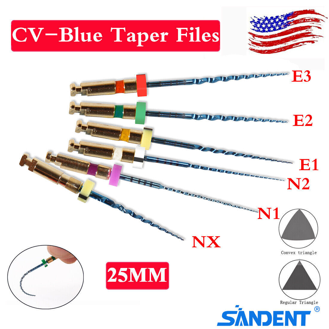 6X Dental NiTi Super Files Rotary Tip Endodontics Endo Motor Root Canal 25MM US eBay