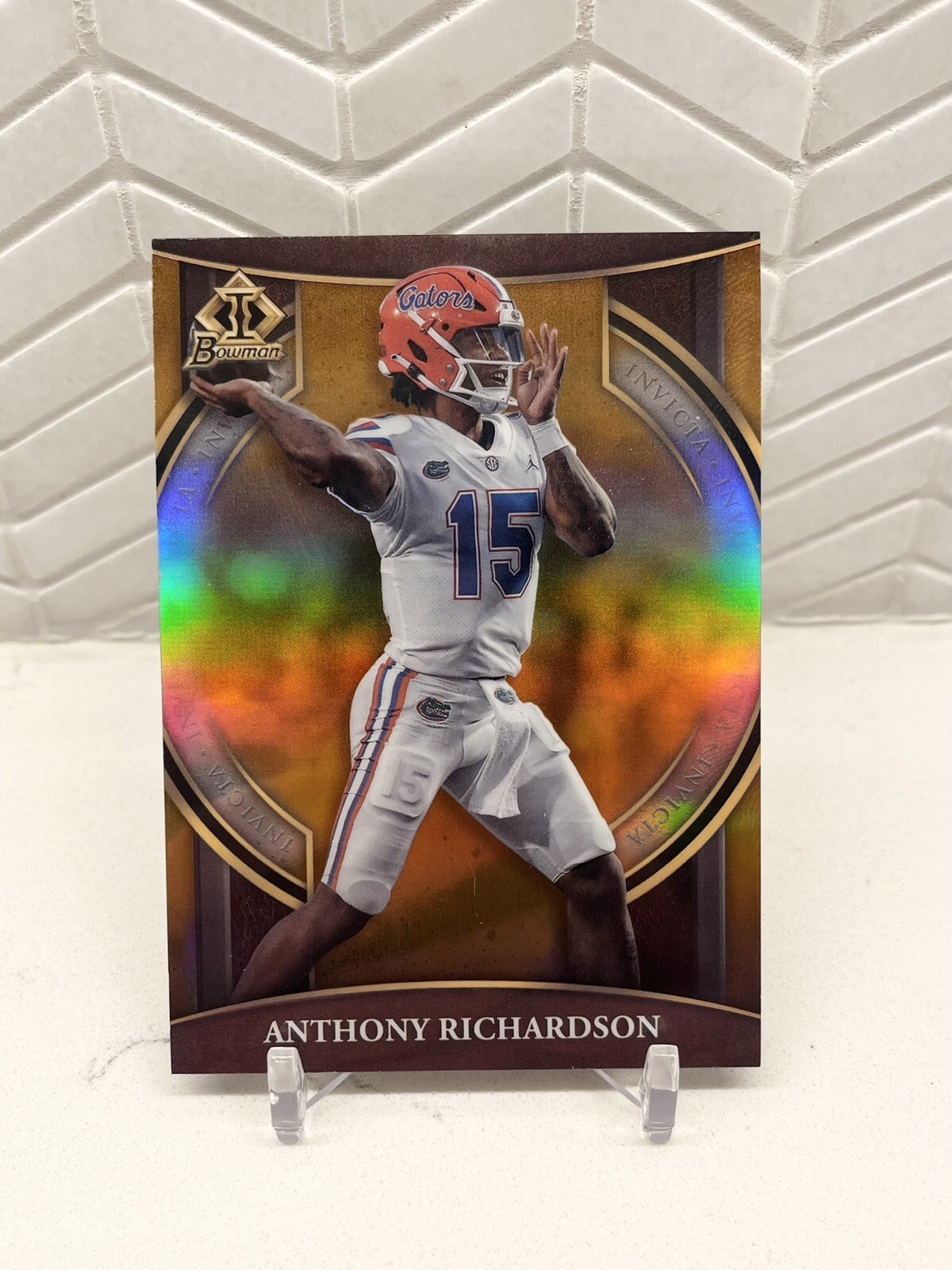 2022 ANTHONY RICHARDSON # /25 1st Bowman Chrome U INVICTA ORANGE Refractor RC SP