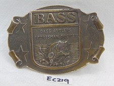 VINTAGE GREAT AMERICAN BASS ANGLERS SPORTSMAN SOCIETY BELT BUCKLE CHICAGO
