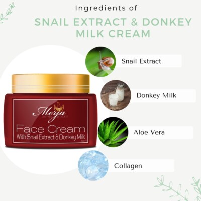 Cream with Donkey Milk & Snail extract - Anti Aging - Face & Neck & Décolleté