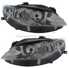 Headlights Seat Ibiza 6J E2008-2012 Twin Reflector Headlamps 1 Pair Left & Right