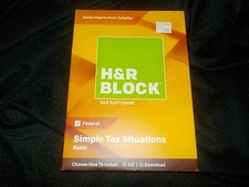 H&R BLOCK 2018 FEDERAL BASIC SIMPLE TAX SITUATIONS SOFTWARE FACTORY SEALED