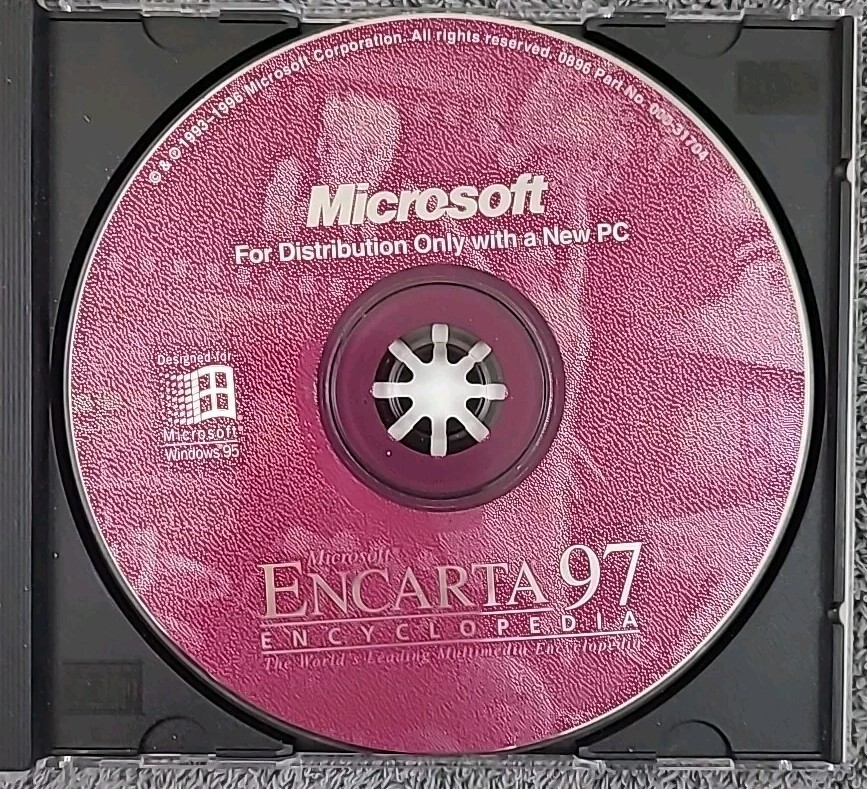 Microsoft Encarta 97 Encyclopedia PC CD-ROM Windows 95 For