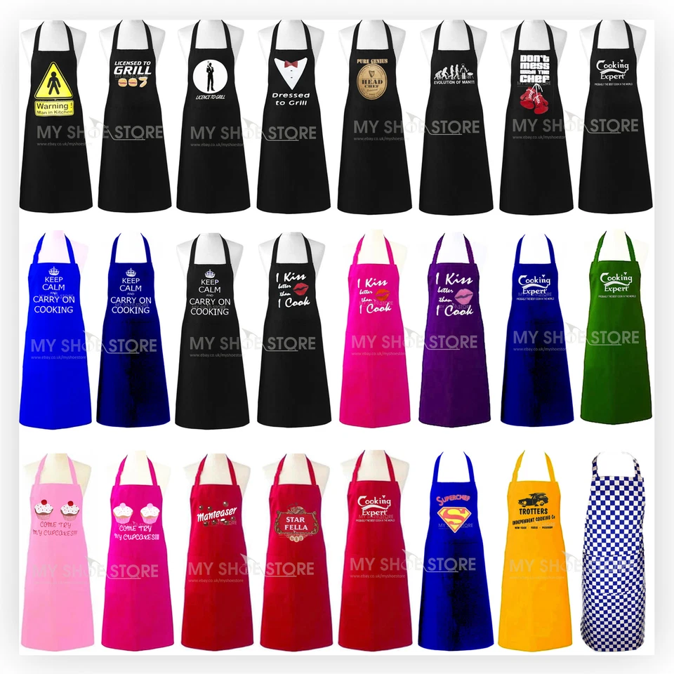 MYSHOESTORE UNISEX LADIES WOMEN MEN ADULT APRONS NOVELTY CHEFS BUTCHERS KITCHEN CATERING BIB
