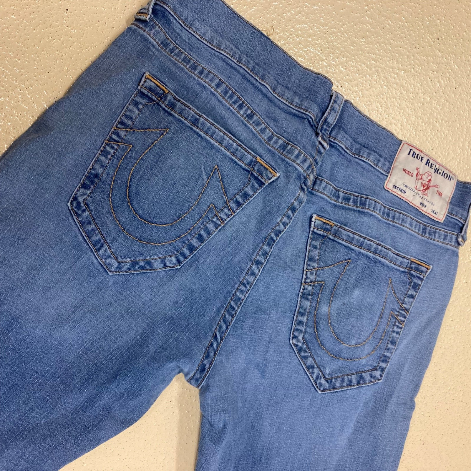 True Religion Ricky Mens 36 Relaxed Straight Jeans Stonewash image 5