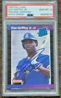 Ken Griffey Jr 1989 Donruss Rated Rookie Signed Card PSA DNA Auto 10 Mariners RC