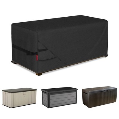 Porch Shield Patio Deck Box Storage Cover - 600D 50''L x 25''W x 24''H, Black 