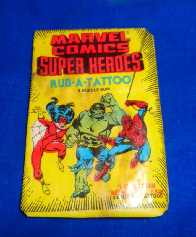 1980 Donruss Marvel Comics Rub-A-Tattoo  SUPER HEROES as pictured
