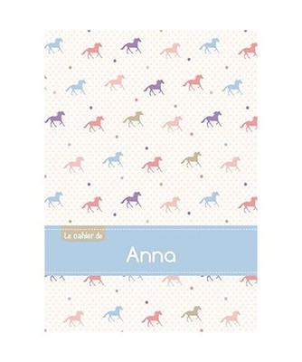 Le cahier d'Anna - Blanc, 96p, A5 - Chevaux, COLLECTIF