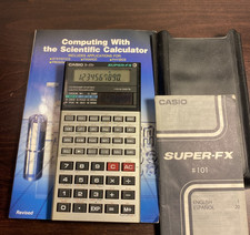 Casio FX-115v SUPER-FX Solar Power Scientific Calculator w/ case/manual VINTAGE