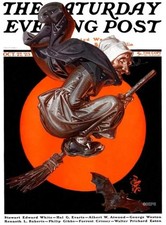 Saturday Evening Post October 27 1923 J.C. Leyendecker Witches Night Cover Print