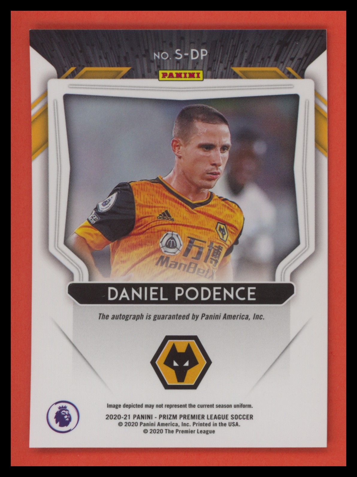 2020-21 Panini Prizm Premier League Signatures #S-DP Daniel Podence Auto view 2