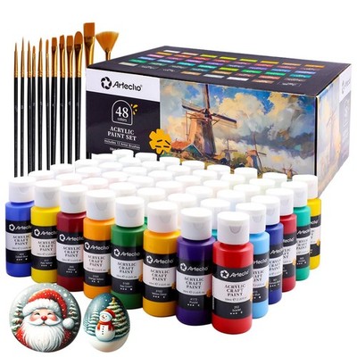 Artecho Acrylfarben Set 48 Farben 2 2,83 l (1er Pack), sortiert 