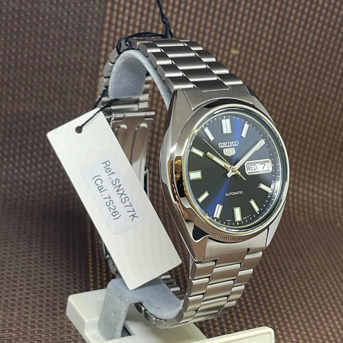 Seiko 5 SNXS77K1 Automatic Day Date Blue Dial Analog Men's Classic