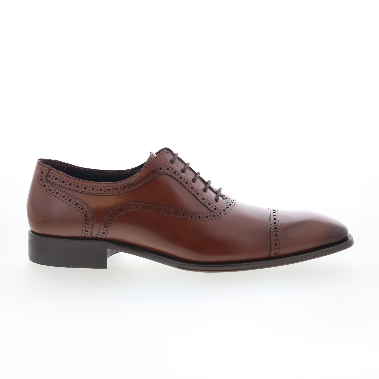 Mezlan 29643 Mens Brown Leather Lace Up Oxfords - Lace Ups Cap Toe Shoes 9