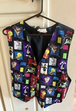 Looney Tunes Mania Vest Vintage 90s Cartoon Nostalgia Bugs Bunny Tweety Mens M/L
