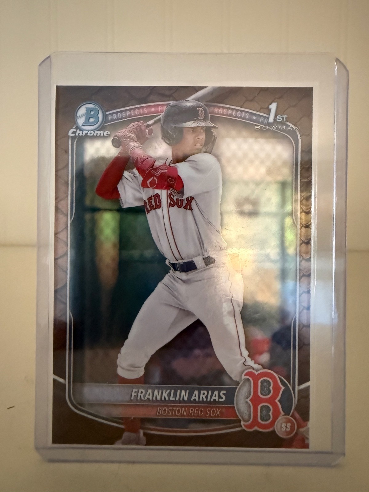Franklin Arias 2025 Bowman - Chrome Prospects  #BCP-67 Reptilian Refractor (RC)