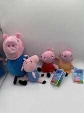 Peppa Pig Plush Stuffed Animals Mixed Lot Set of 4 Small And Large