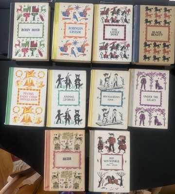 Lot Of 10 Vintage Junior Deluxe Edition 1950s Hardcover  Children s Classics