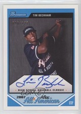 2007 Bowman Aflac Auto 90/127 Tim Beckham #AFLAC-TB Auto 3q5
