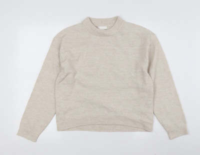 H&M Pullover Pulli Damen beige mit Stehkragen XS