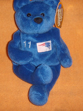 DREW BELDSOE PATRIOTS NEW 1999 BLUE BEAR SALVINOS BAMMERS MWMT FREE SHIP