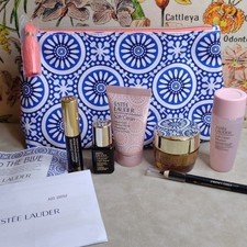 Estee Lauder 7 Pc Gift Set 2025 Into The Blue Skincare Makeup Travel Size Bag