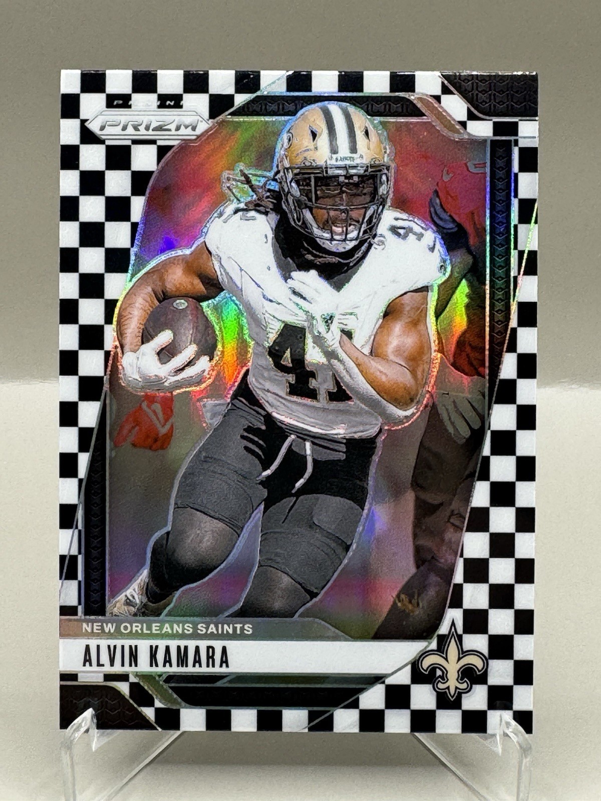 Alvin Kamara #204 Football Cards 2024 Panini Prizm trading card — raw and PSA graded price guide