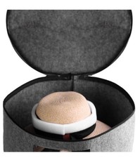 Foldable Round Hat Storage Boxes Large Capacity with Lids for Men Women